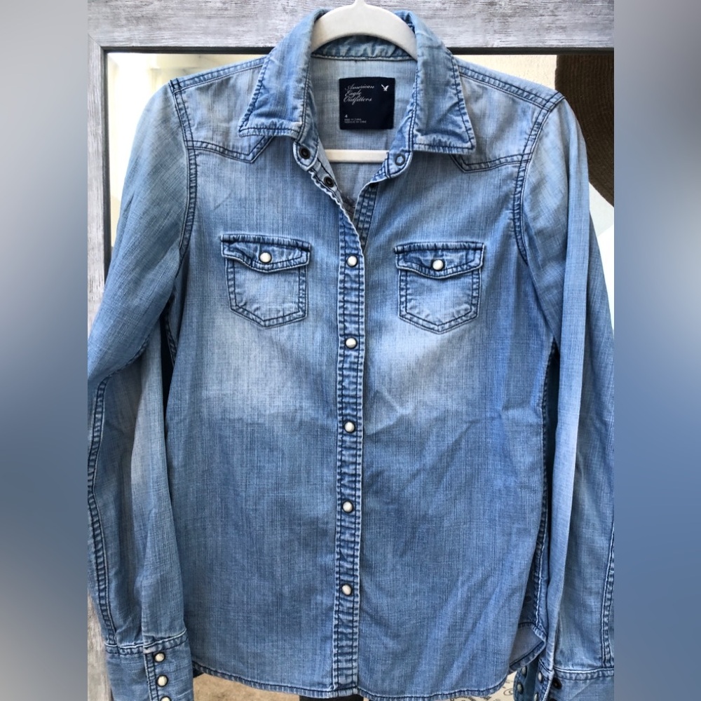 Vintage American Eagle Denim Top 4